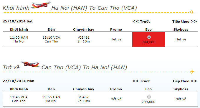 Vé máy bay đi Cần Thơ