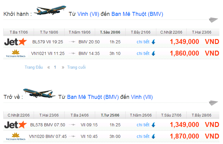 Vé máy bay đi Đắk Lắk