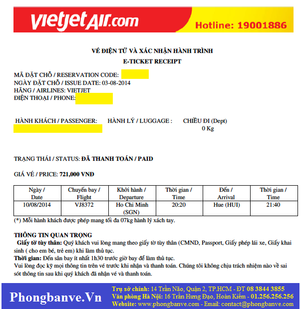 Vé máy bay Quy Nhơn đi Hà Nội