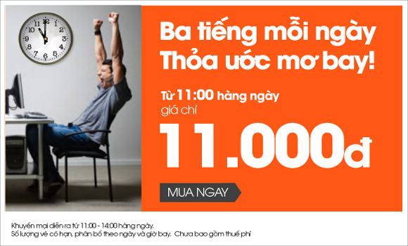 vé máy bay khuyến mãi 11.000 của Jetstar