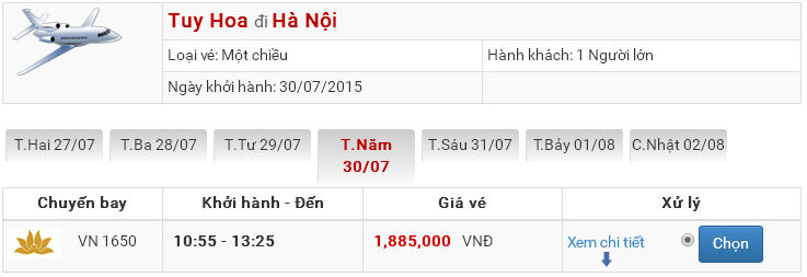 đại lý vé máy bay Tuy Hòa Hà Nội của tất cả các hãng hàng không